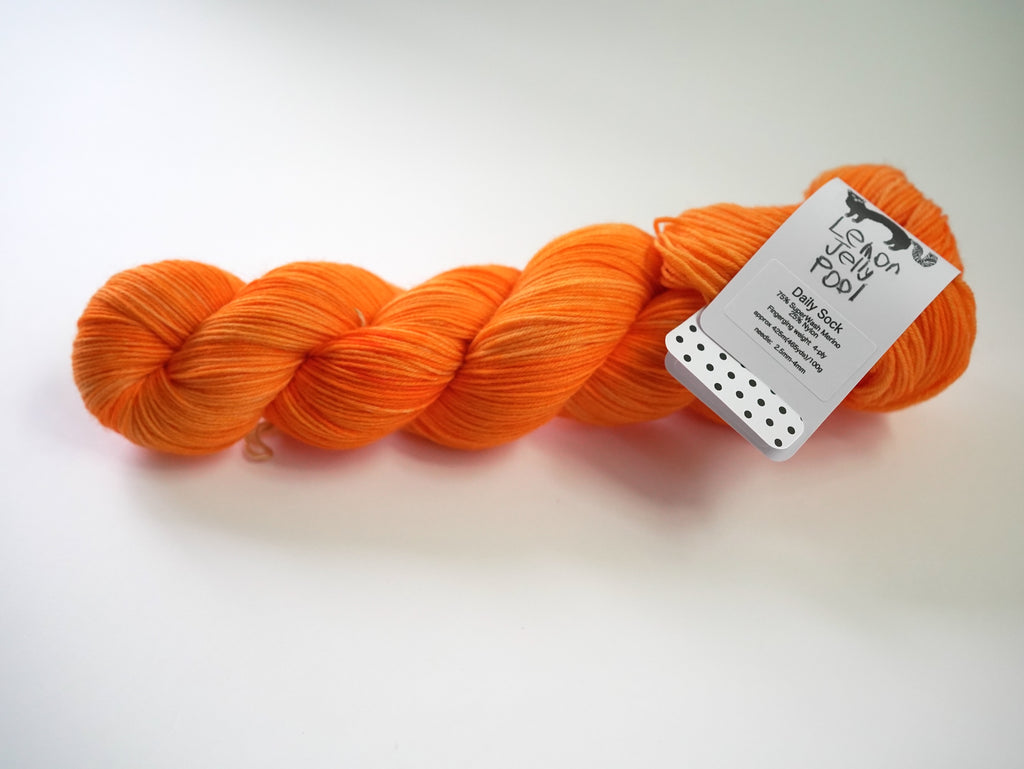 LJP Daily Sock: みかんいろ | 手染め毛糸 販売 LemonJellyPool