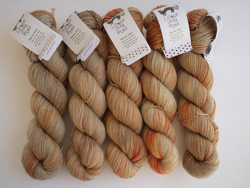 LJP Merino Sock:  麻と柿